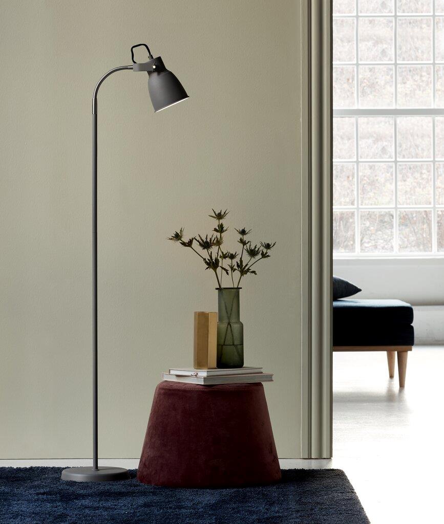 Adrian Industrial Floor Lamp in Anthracite Grey - Great Value for Your Space