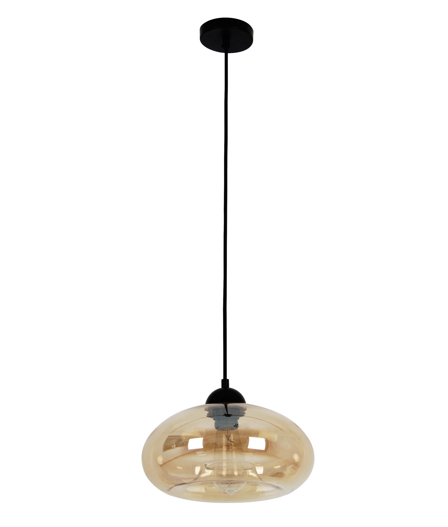 MASON: Stylish Modern Retro Oval Glass Pendant Light - Great Deal!