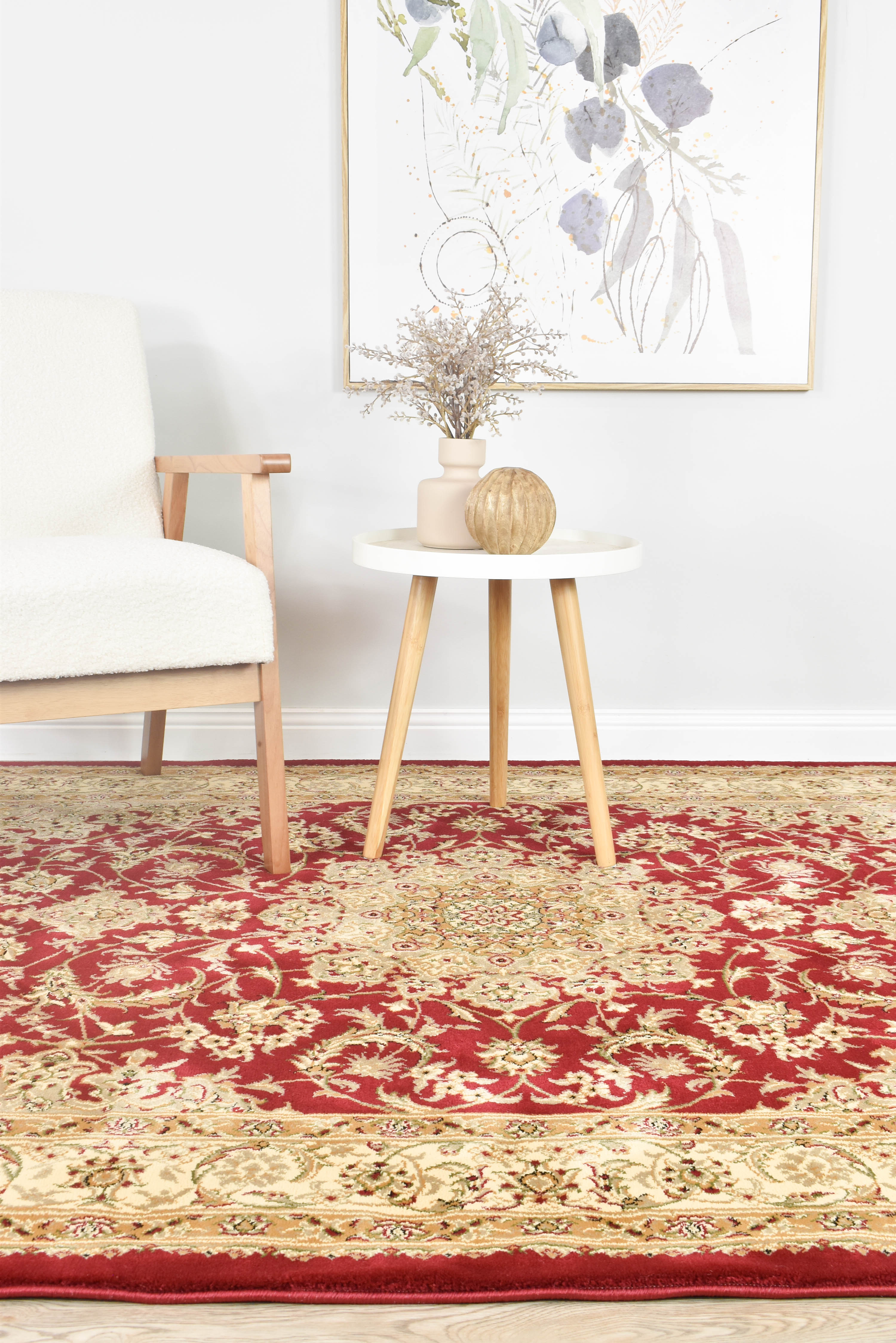 Exquisite 15-inch Red Granada Traditional Turkish Rug