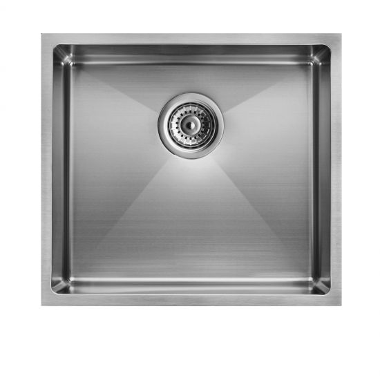 Upgrade Now! 440x440x205mm Chrome Stainless Steel Single Bowl Kitchen Sink for Durable Use