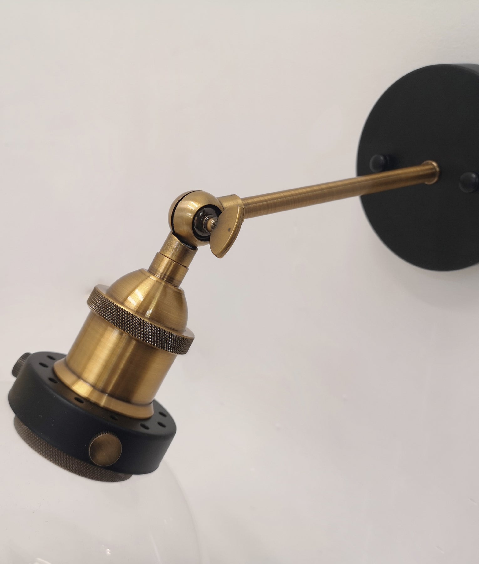 PESINI: Stylish Interior Swing Arm Wall Lights with Antique Brass/Chrome Highlight