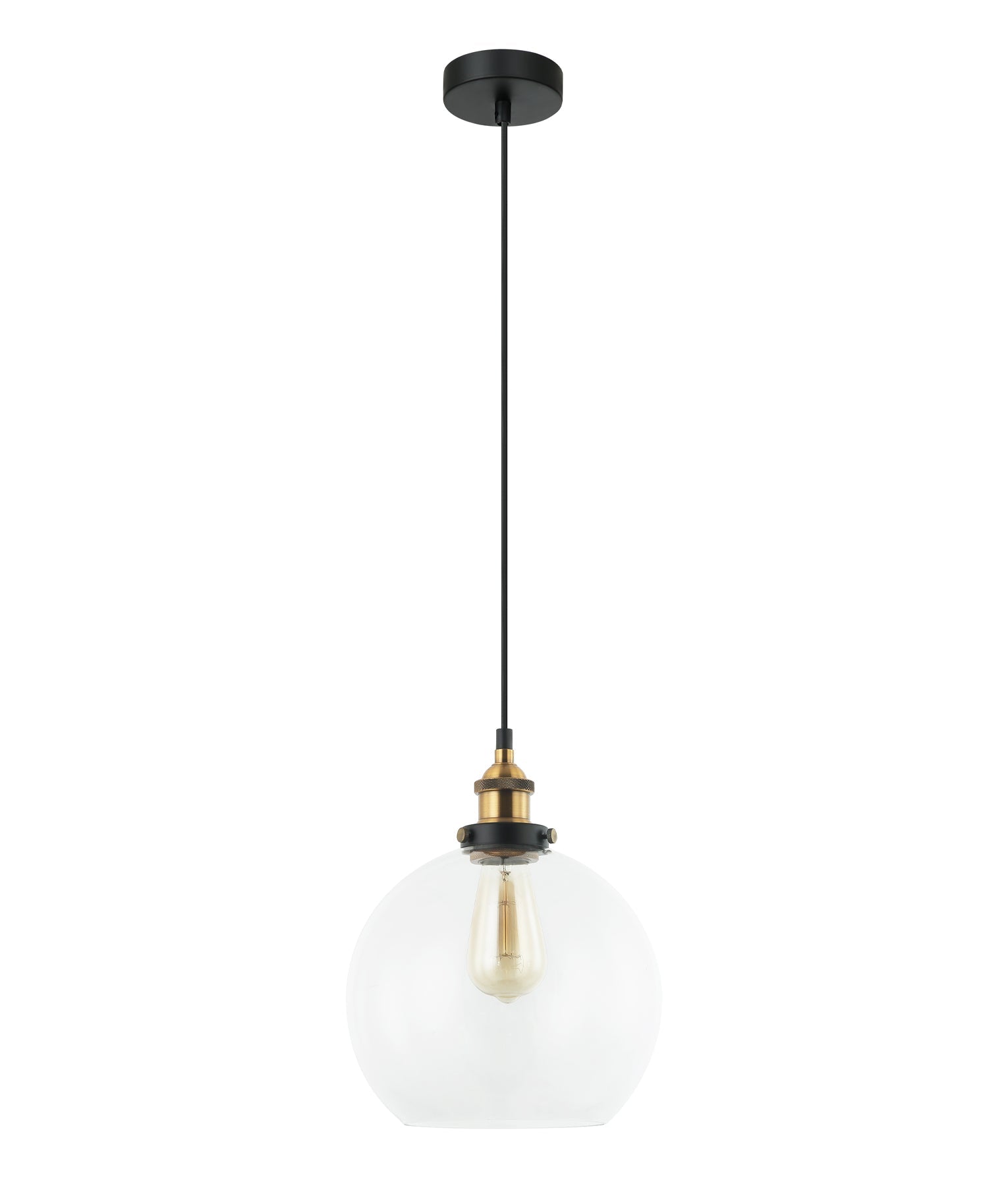 PESINI: Wine Glass Shaped Interior Pendant Lights with Antique Brass/Chrome Highlights