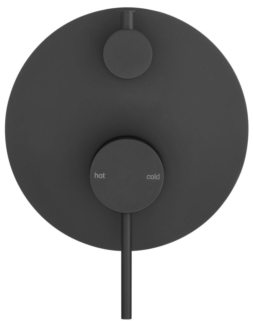 1P Black Mica Shower Mixer with Diverter for a Modern Bathroom