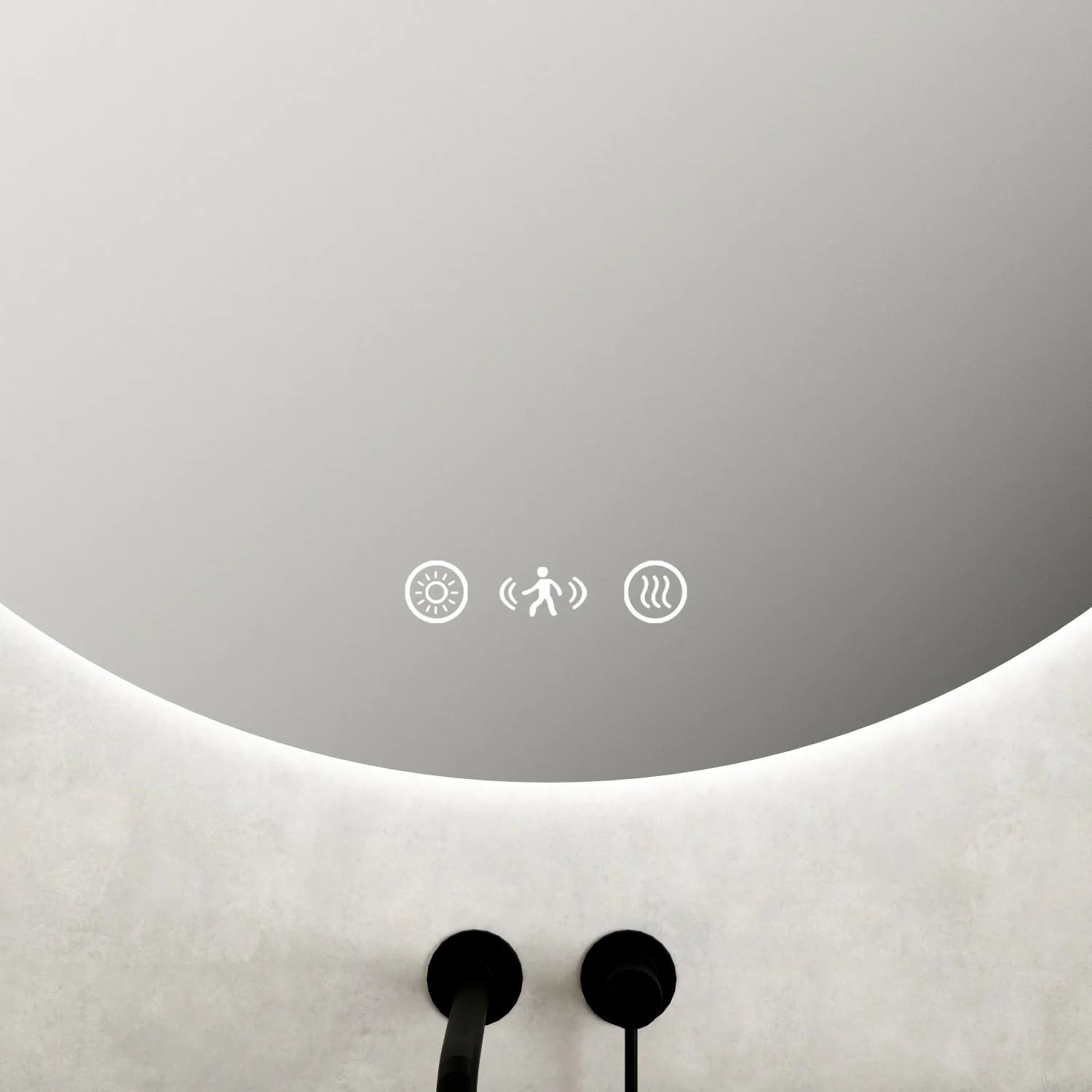 LUNA LED Frameless Round Mirror in 600mm, 750mm, 900mm Sizes