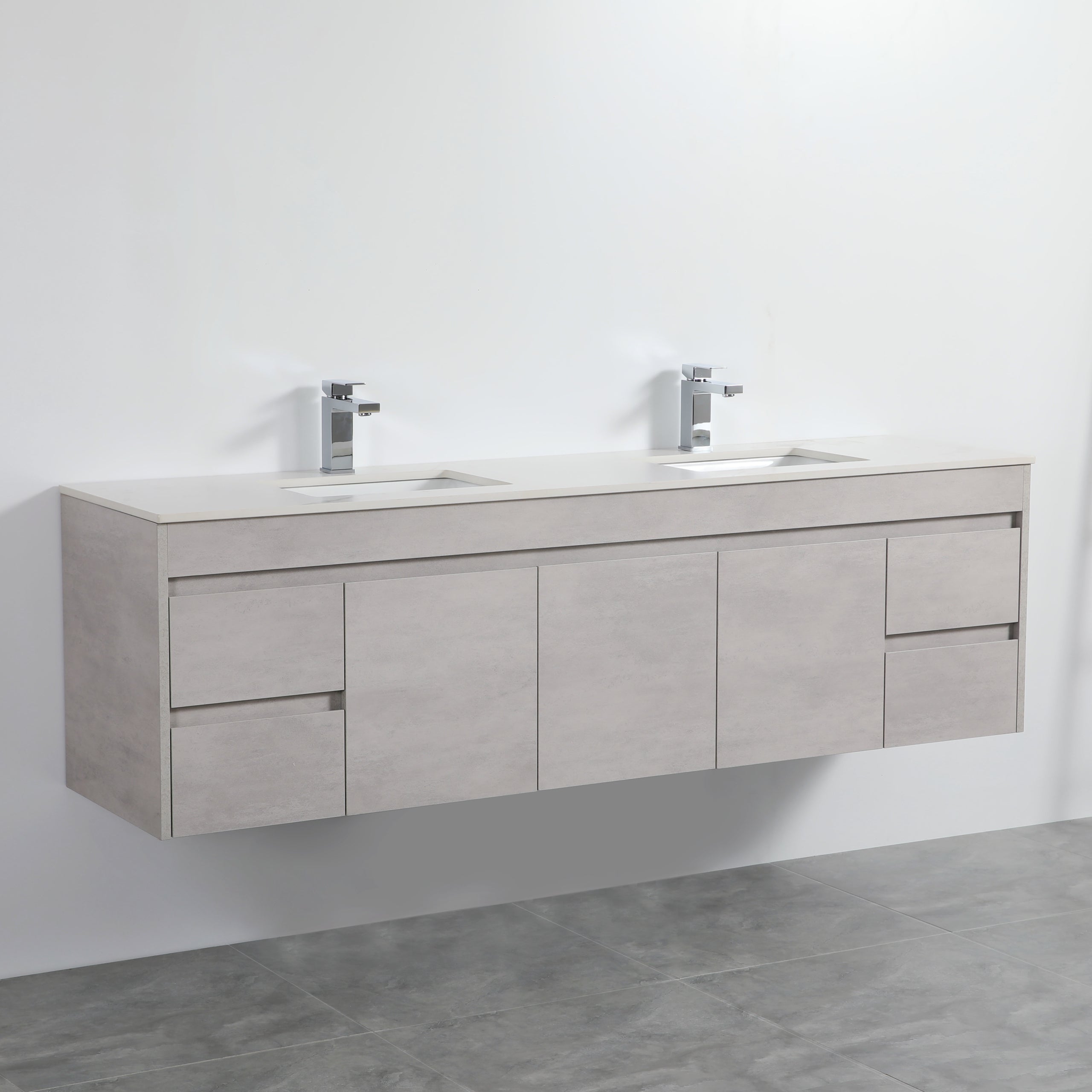 Contemporary Poseidon Nova 1800mm Plywood Wall - Hung Vanity Cabinet Only