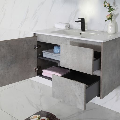 LOLA Grey Wall Hung Vanity - All Sizes Available