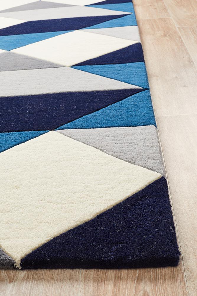 Exquisite Matrix 904 Hand - Tufted 100% Pure Wool Steel Rug