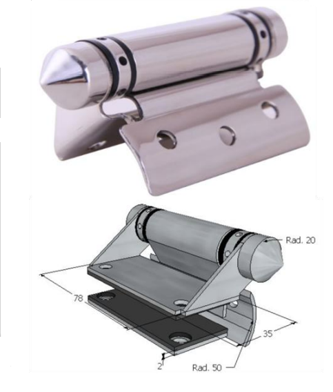 Hot Sale! 90 ° Glass to Round Post Pool Hinge with Normal Spring