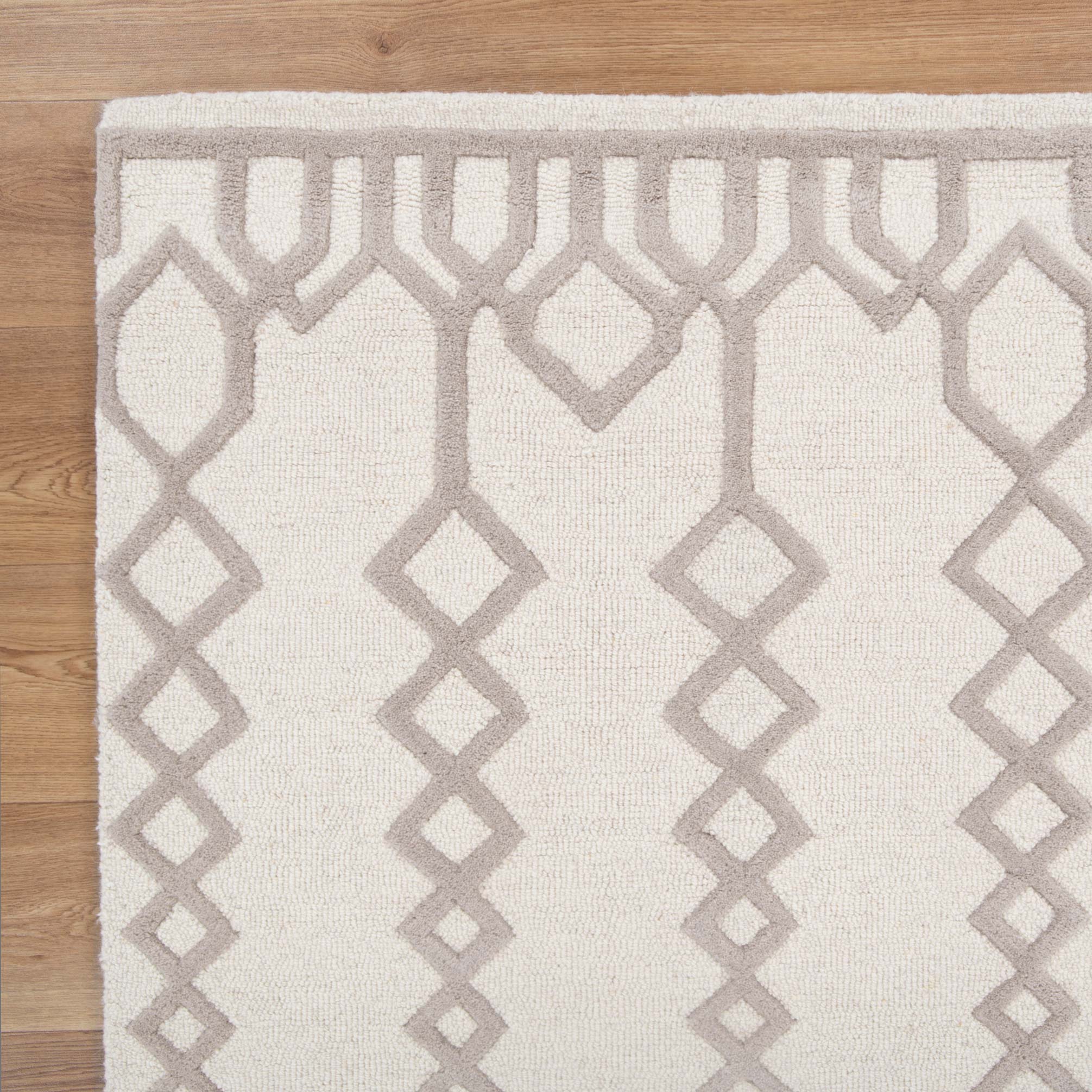 Beige Hand - Tufted 100% Wool Les Nomades Senso Rug for Modern Spaces