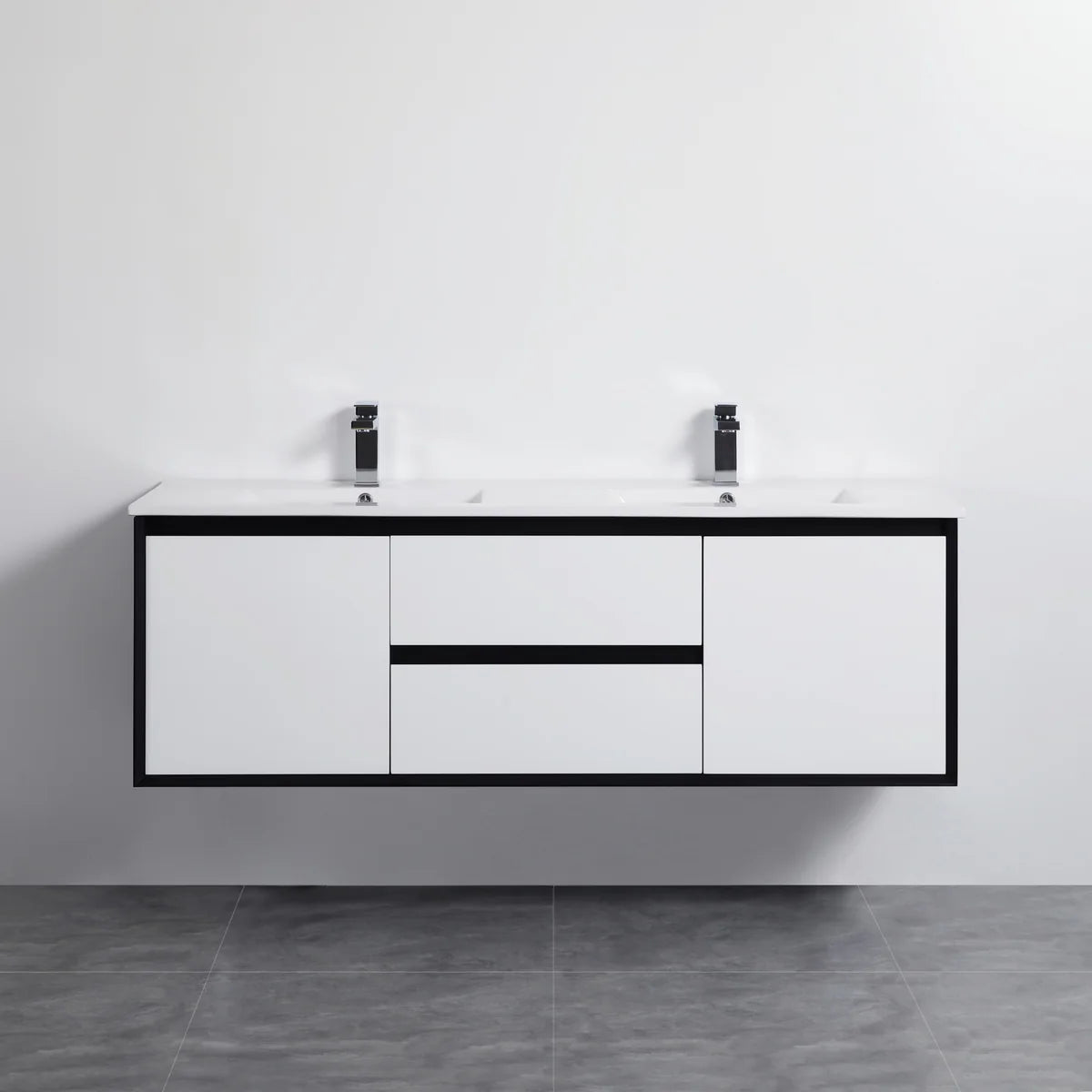 PETRA 1500mm Wall Hung Vanity (Single/Double Bowls) - Stylish & Functional