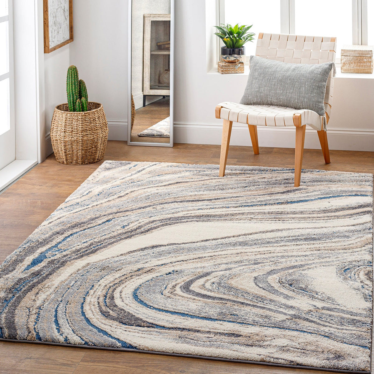 Special Offer! Mineral 555 Polypropylene and Polyester Rock Rug for Home Decor