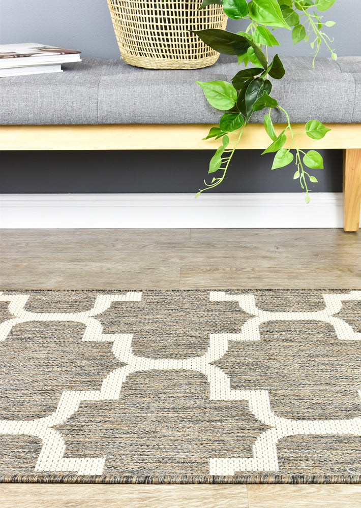 Durable and Washable 968 - W71E Alaska Beige Rug for Indoors and Outdoors