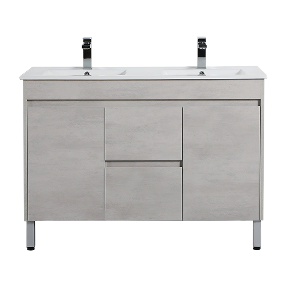 Poseidon Nova 1200mm Plywood Floor Vanity in Concrete Grey