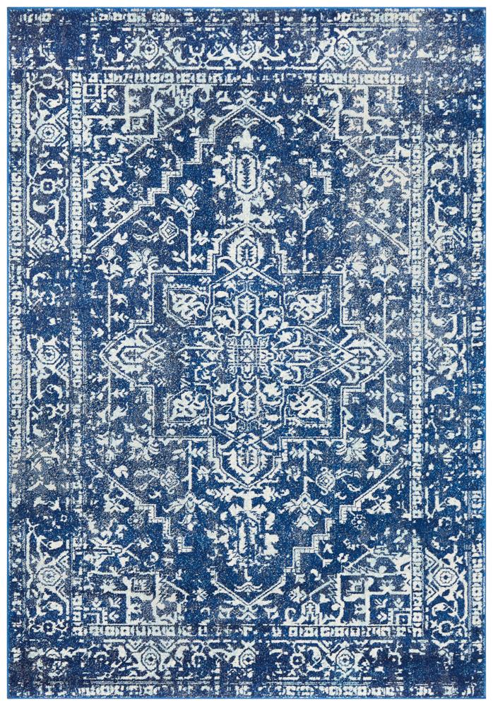 Hot! Evoke Navy Transitional Contrast Rug