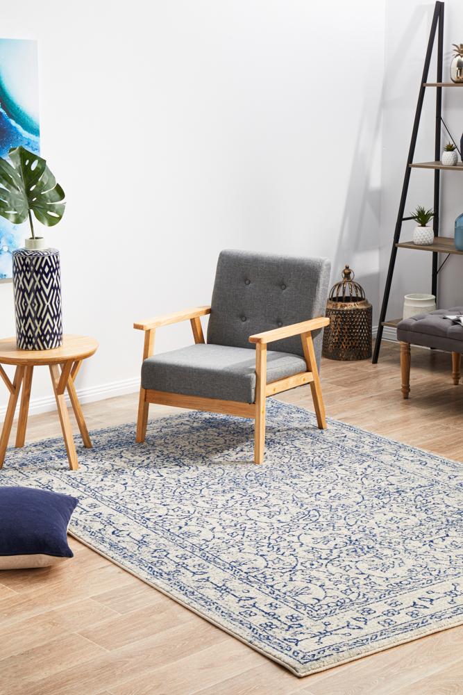 Transitional Evoke Whisper Off - White Rug with Stain - Resistant Polypropylene