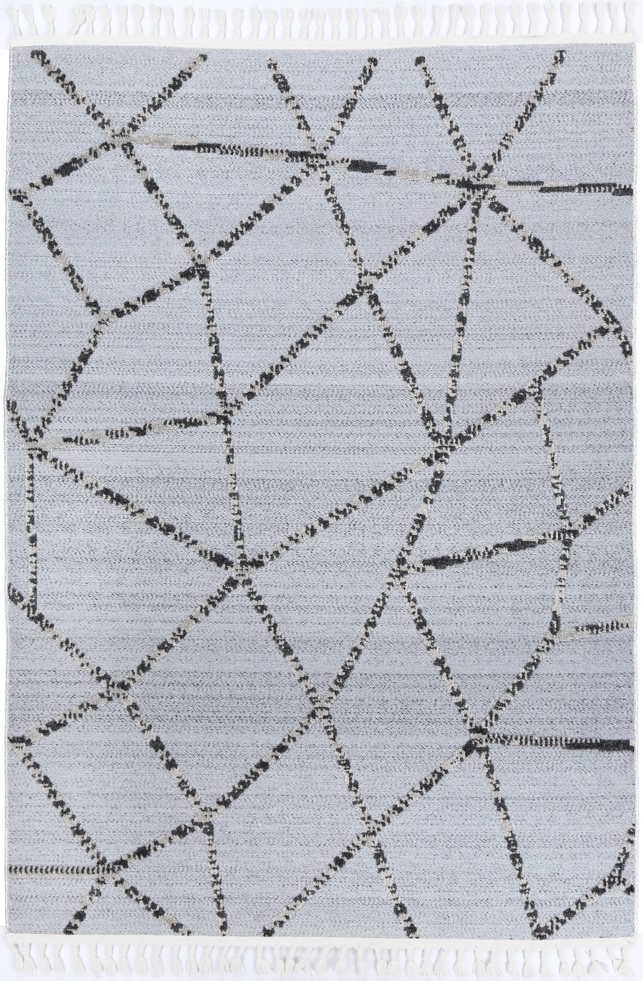 Nefeli Grey Anthrasite Geometric Rug - Stylish & Durable
