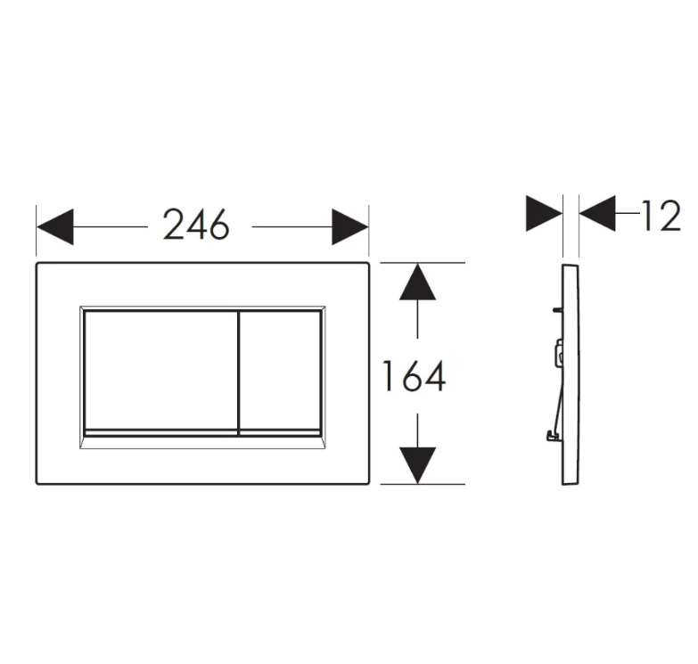 Geberit Sigma30 Flush Plate with Chrome Finish and Matt Chrome Trim - Ideal for Modern Bathrooms