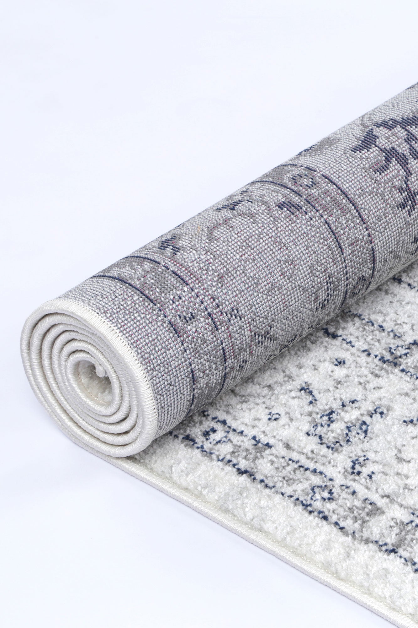Trendy Navy Floral Area Rug from Ligures Collection - Ideal for Any Room
