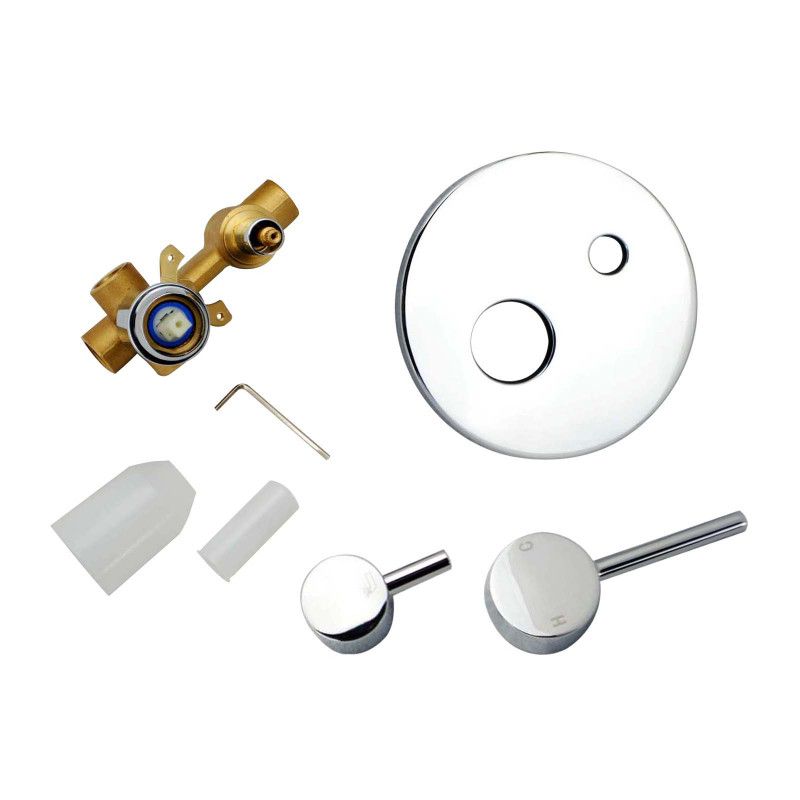 LUCID PIN Chrome Round Shower/Bath Diverter Mixer - Upgrade Your Bathroom Now