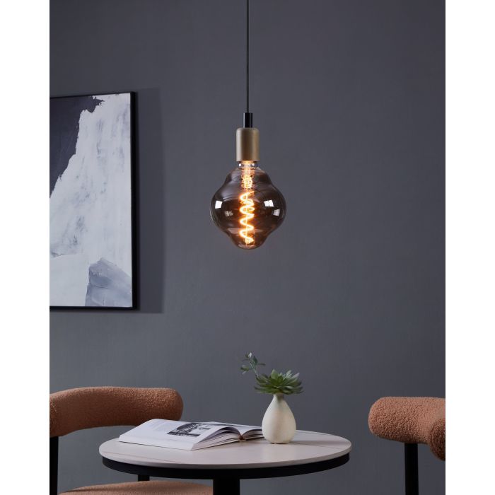 4W Dimmable E27 LED Globe with Black Vapourised Finish, 2000K
