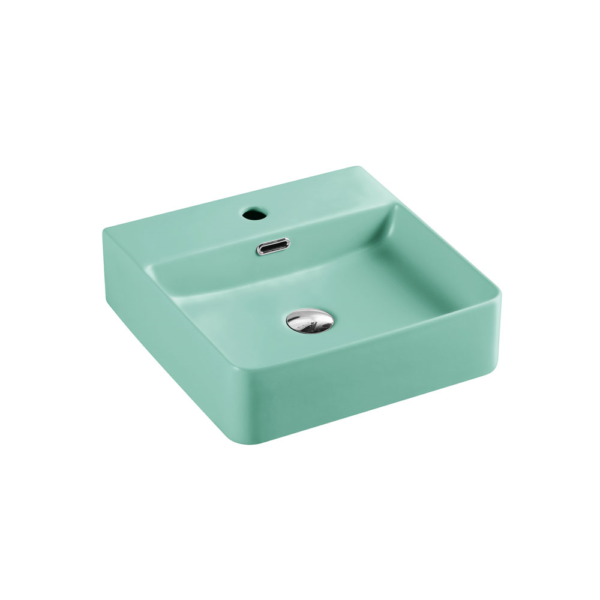 Antique Green Square Wall-Hung Bathroom Basin (420x420x120)
