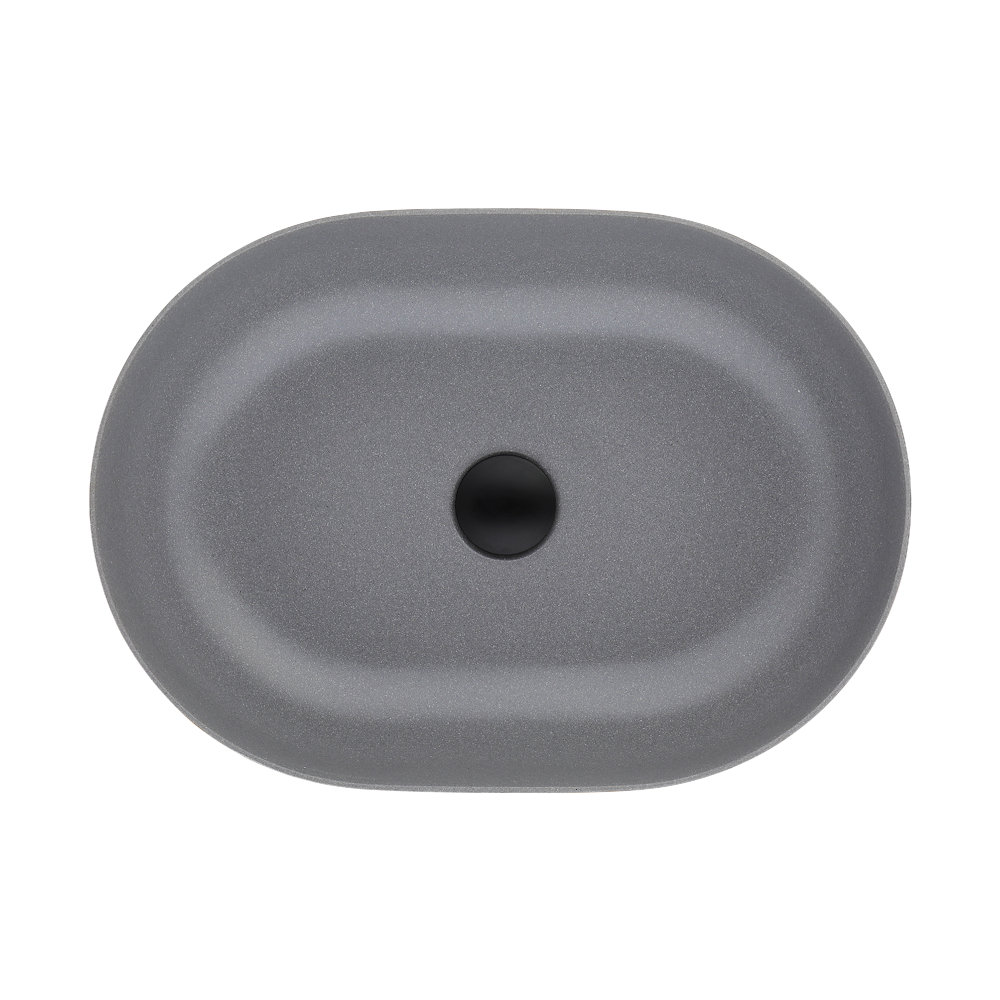 POSEIDON Matte Grey Quartz Basin (Oval:508x361x140)