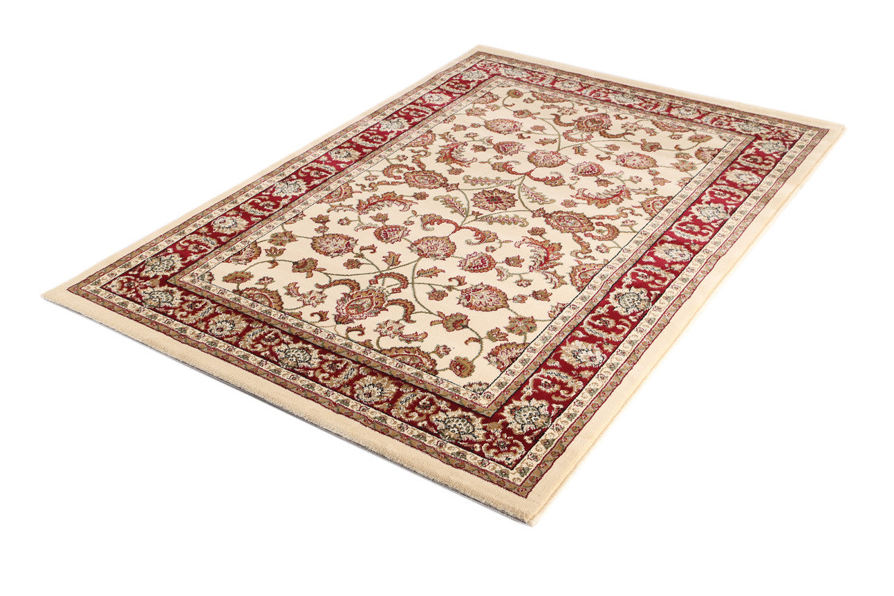 Hot Sale! Traditional Ornate Cream Ikat Rug with Border - A Timeless Home Decoration Piece