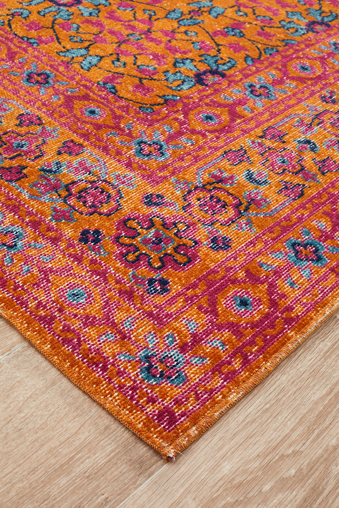 Exclusive Discount! Eternal Whisper Sunset Rust Polypropylene Area Rug with Vintage Look
