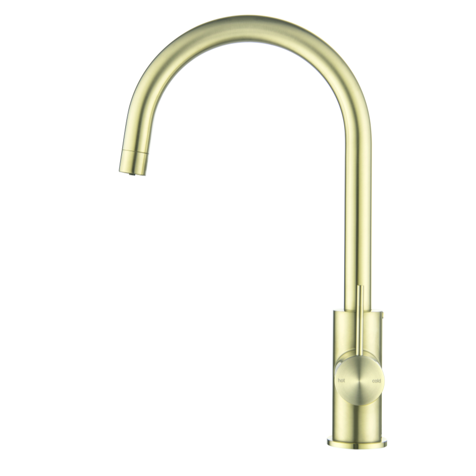 Hot Deal! Brushed Gold Mica 3-Way Filtered Kitchen Sink Mixer for Pure Water