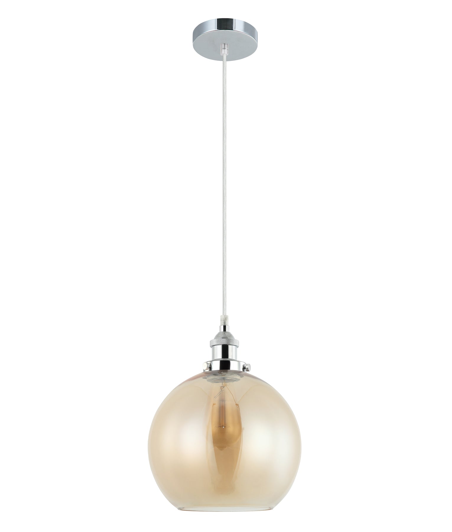 PESINI: Wine Glass Shaped Interior Pendant Lights with Antique Brass/Chrome Highlights