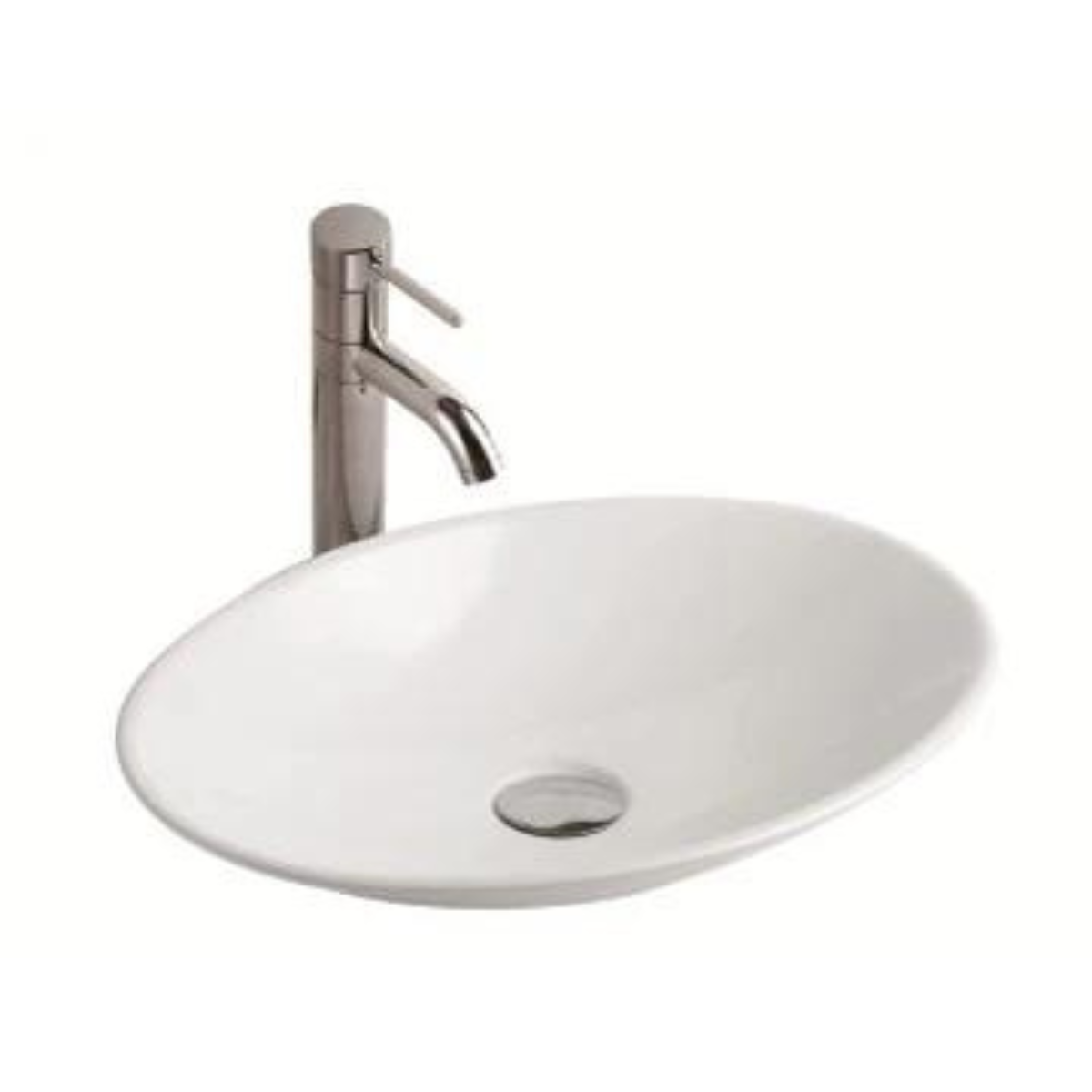 Glossy White Oval POSEIDON Basin (510x350x95)