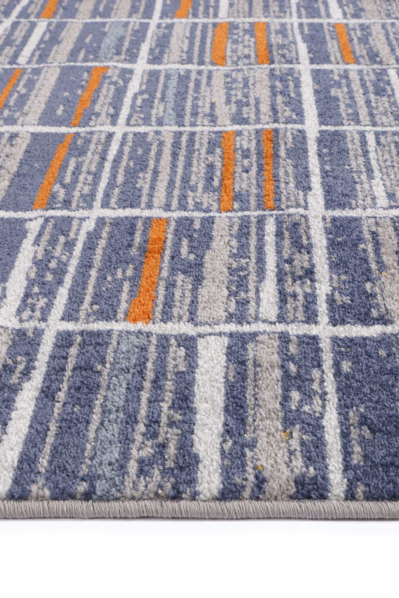 Hot Deal: Contemporary Peru Talca Blue & Orange Rug