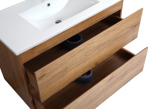 Exclusive Offer! Luna 900mm Wall - Hung Plywood Bathroom Vanity for Elegant Storage