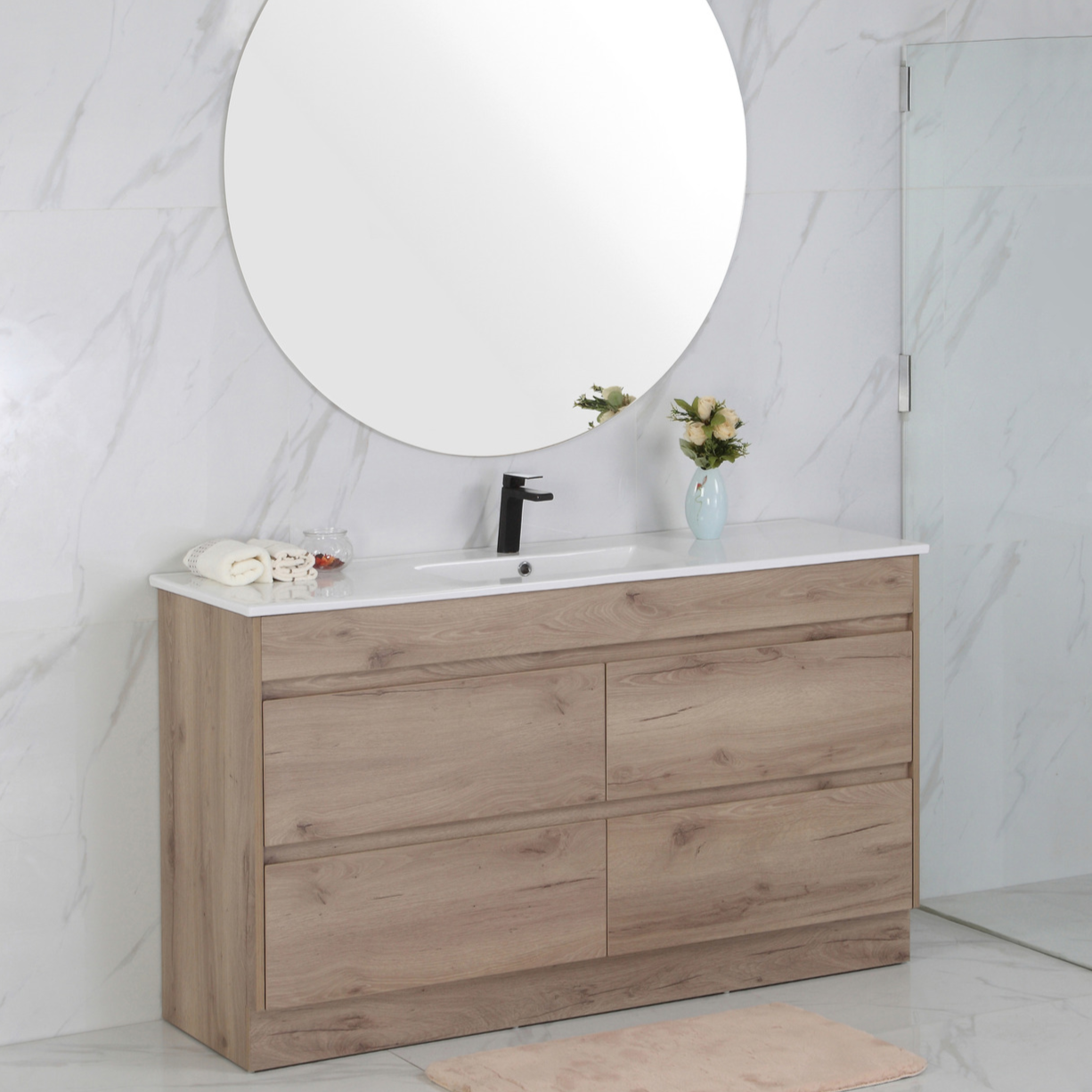 Get the Best MAX MDF Freestanding Vanity in Natural Oak - All Sizes Available