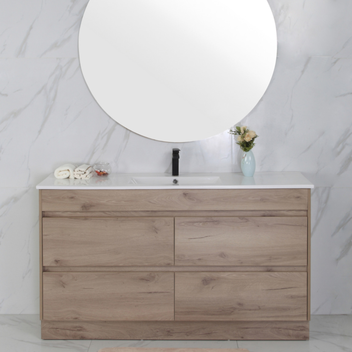 Get the Best MAX MDF Freestanding Vanity in Natural Oak - All Sizes Available