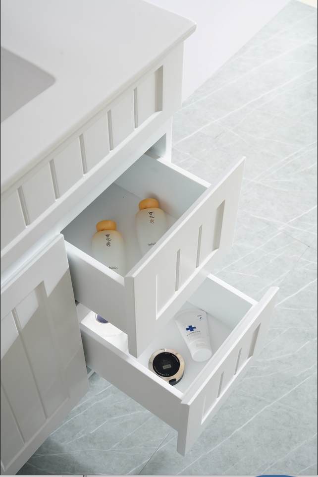 Exclusive Sale! Acacia 900mm Matte White PVC Floor Standing Shaker Vanity