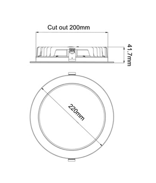 GALTRI LED Adjustable Tri - CCT Fixed White Recessed Downlights with Remote Dimming