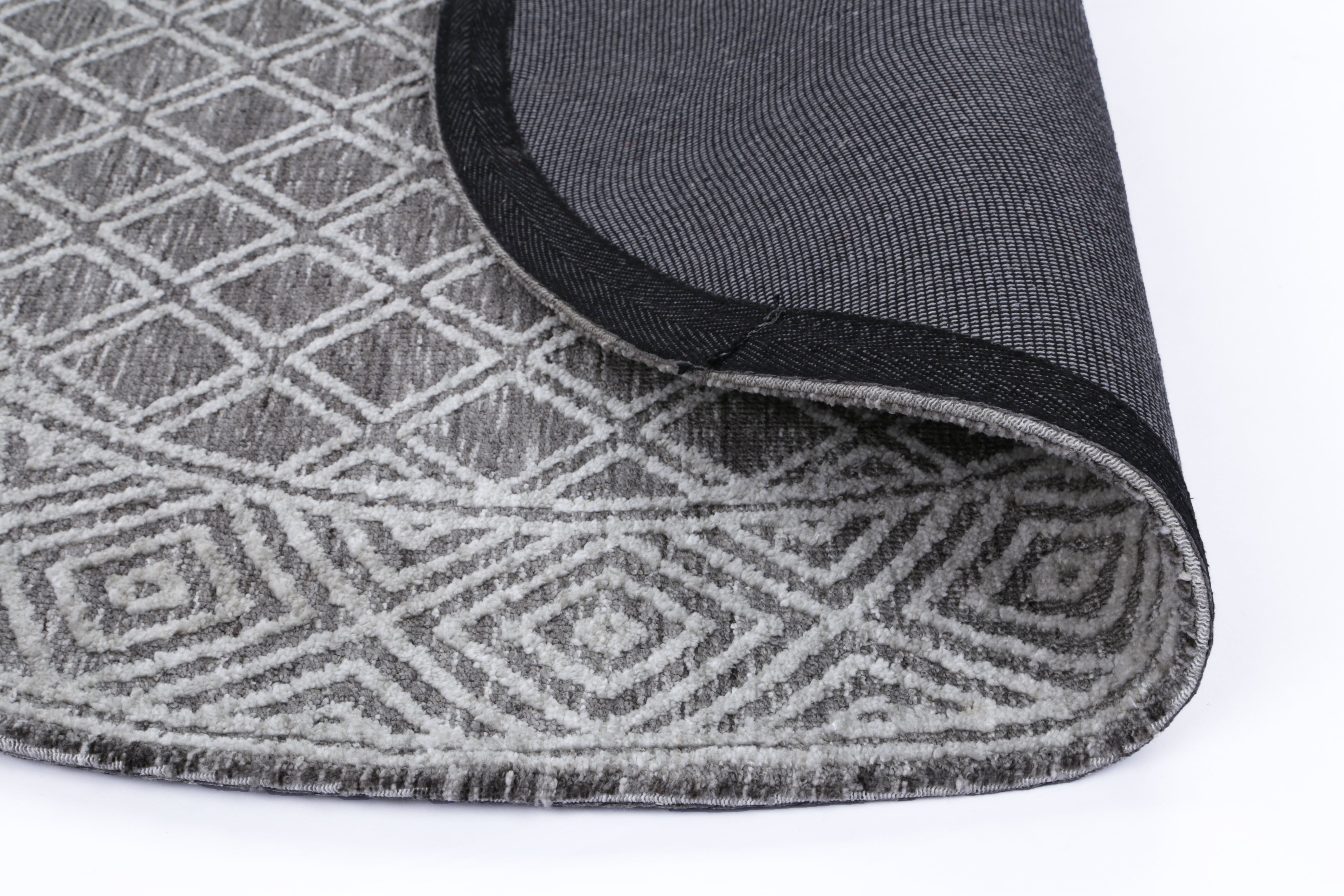 Hot Deal! Ambarsar Grey Round Cotton Blend Rug