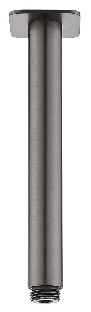 Stylish Brushed Gun Metal Limpid Ceiling Shower Arm for Modern Bathrooms