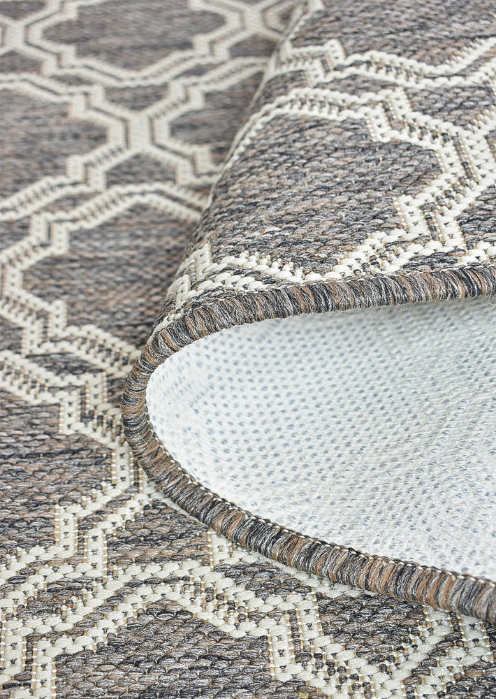 Durable and Washable 9892 - W71E Alaska Beige Polypropylene Rug