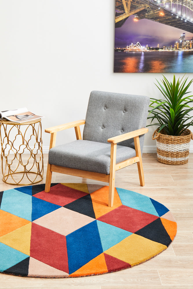 Exclusive Matrix 904 Pure Wool Sunset Round Rug