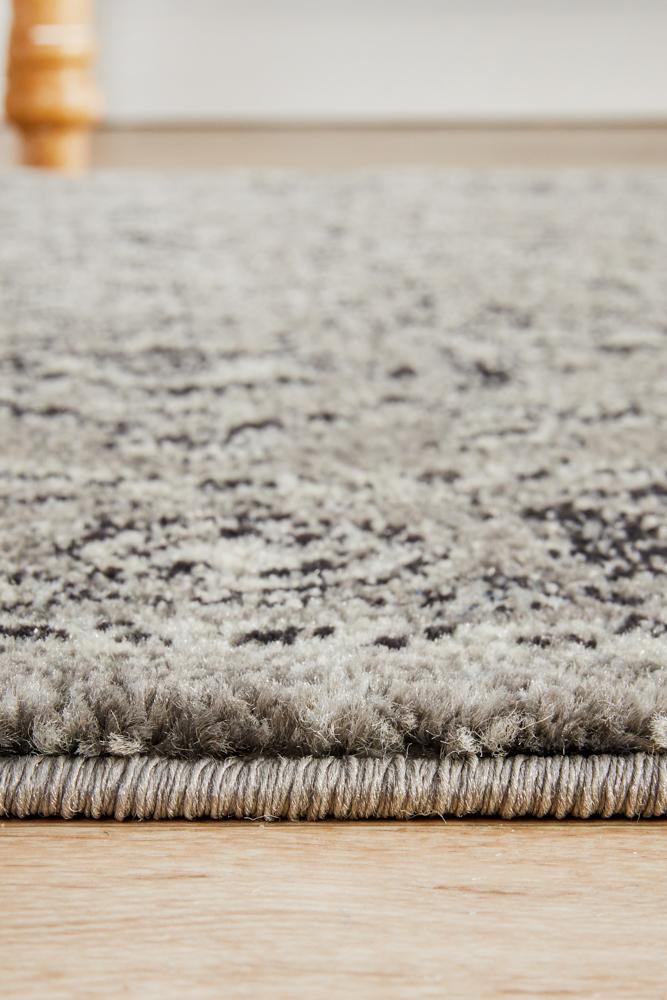 Hot Deal! Evoke Stone Grey Transitional Runner Rug