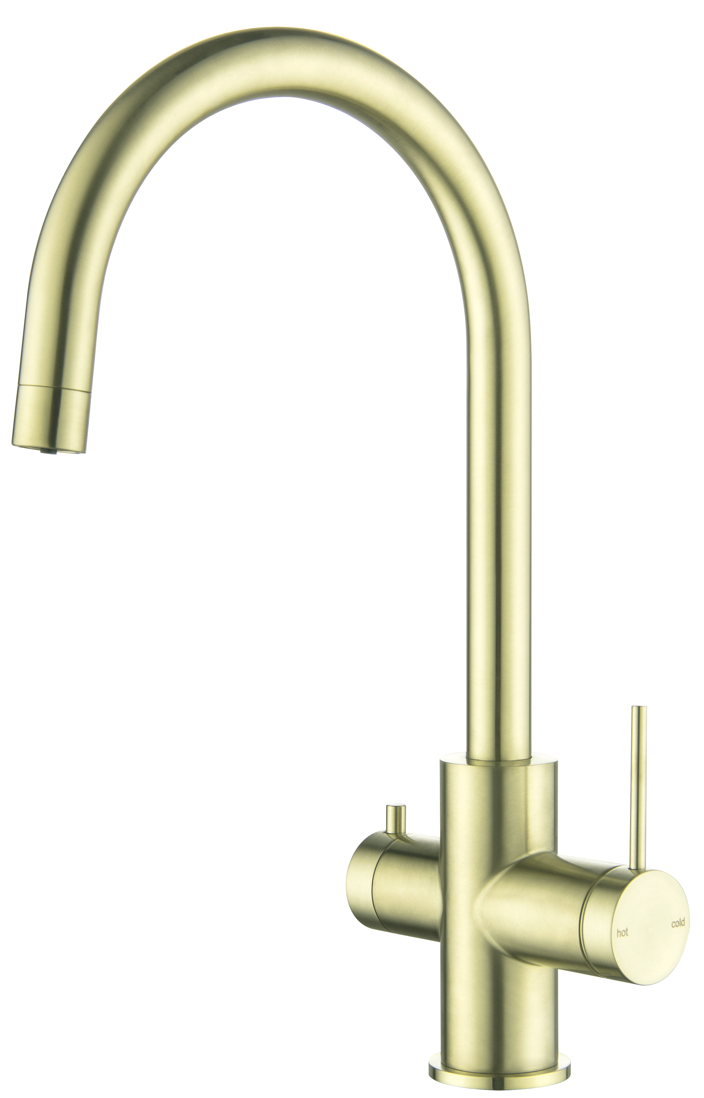 Hot Deal! Brushed Gold Mica 3-Way Filtered Kitchen Sink Mixer for Pure Water