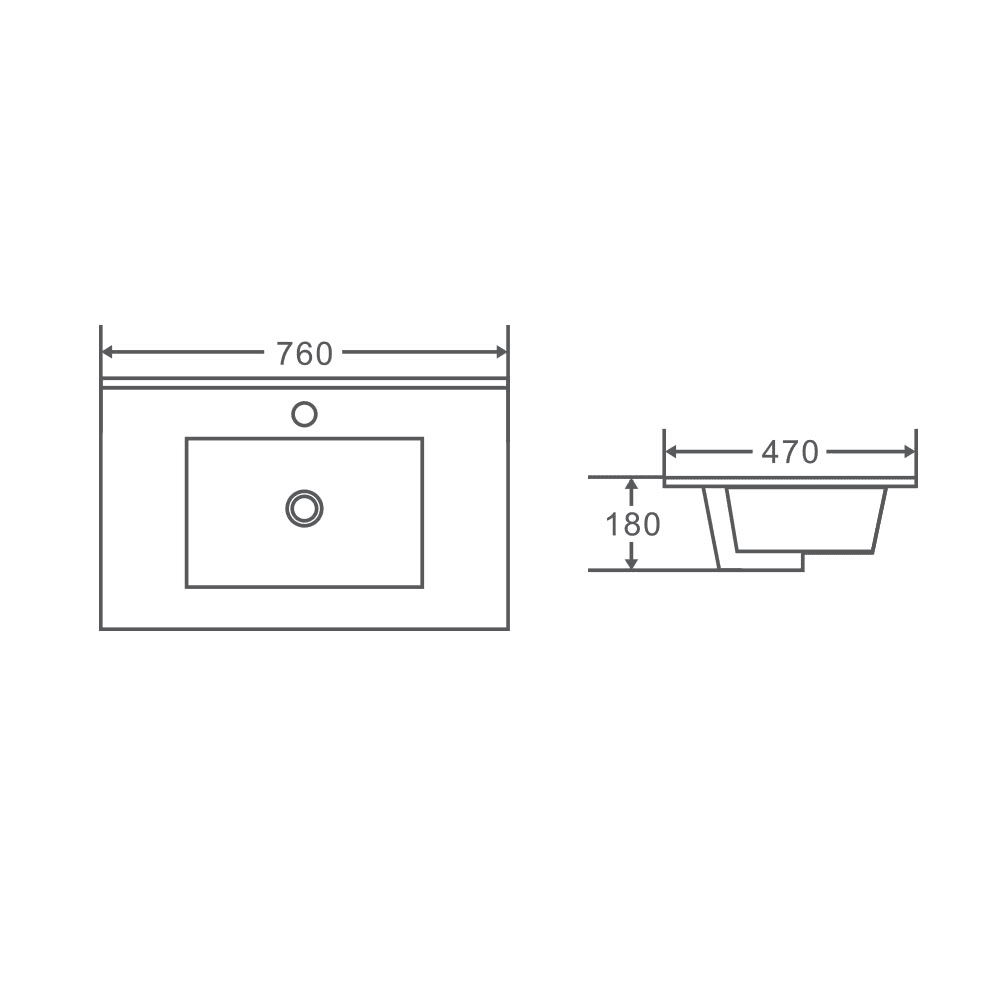 HERA Black Oak Wall-Hung MDF Vanity Cabinet - All Sizes Available