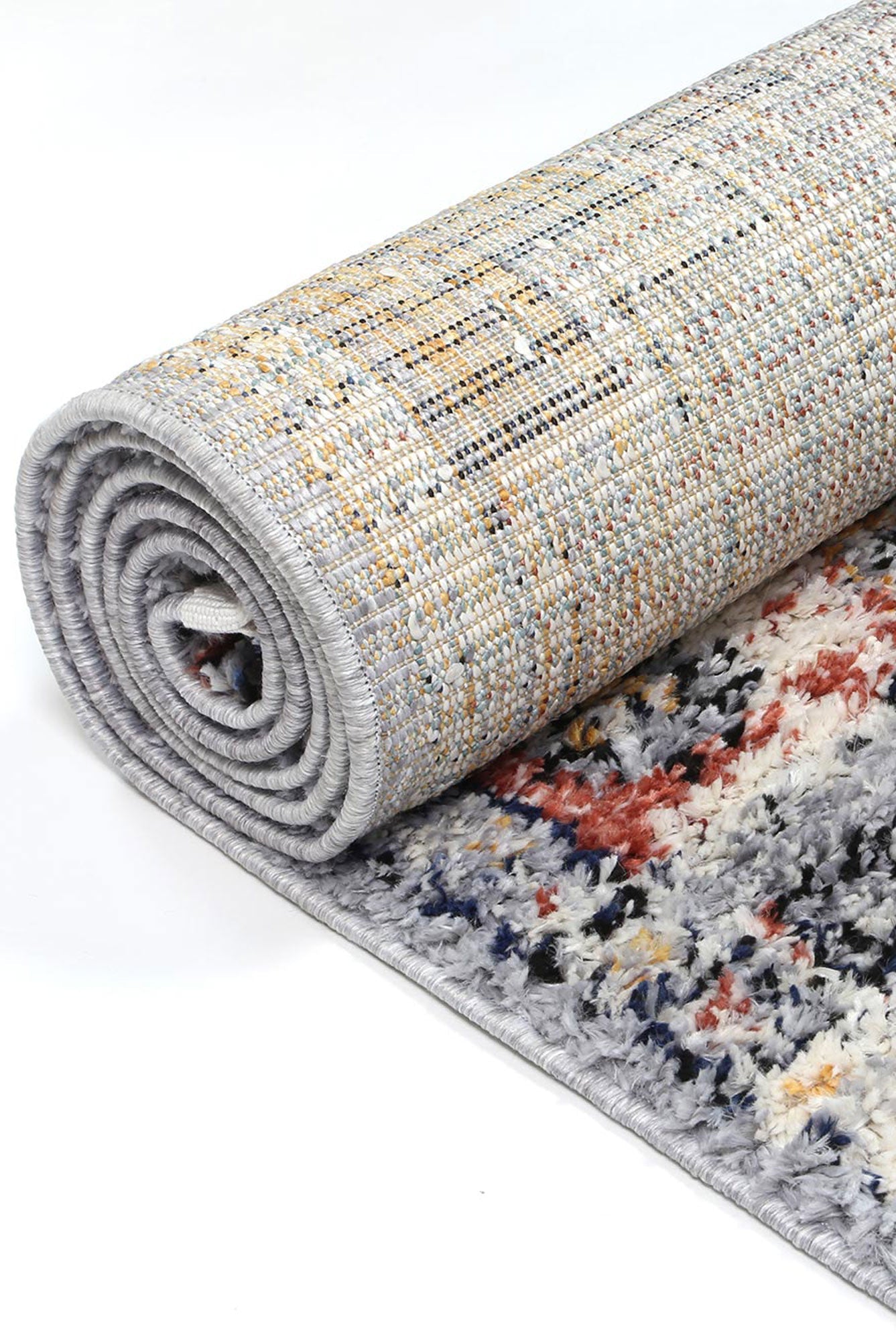 Myk Collection 100% Polypropylene Multi Oriental Indoor Rug with Geometric Pattern