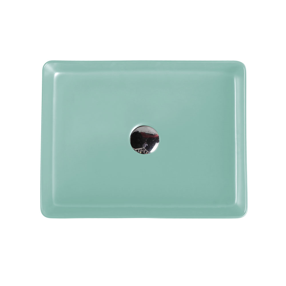 Hot Sale ETNA Rectangle Counter Top Basin in Antique Green (470x360x110)