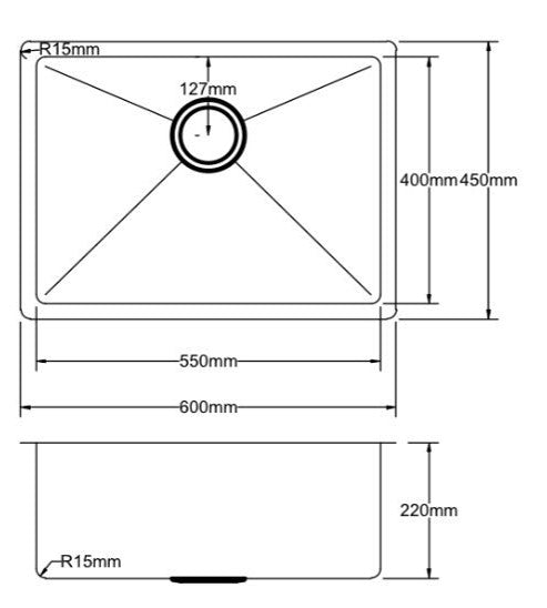 Upgrade Your Kitchen with Handmade POS Stainless Steel Single Kitchen Sink - Multiple Sizes Available
