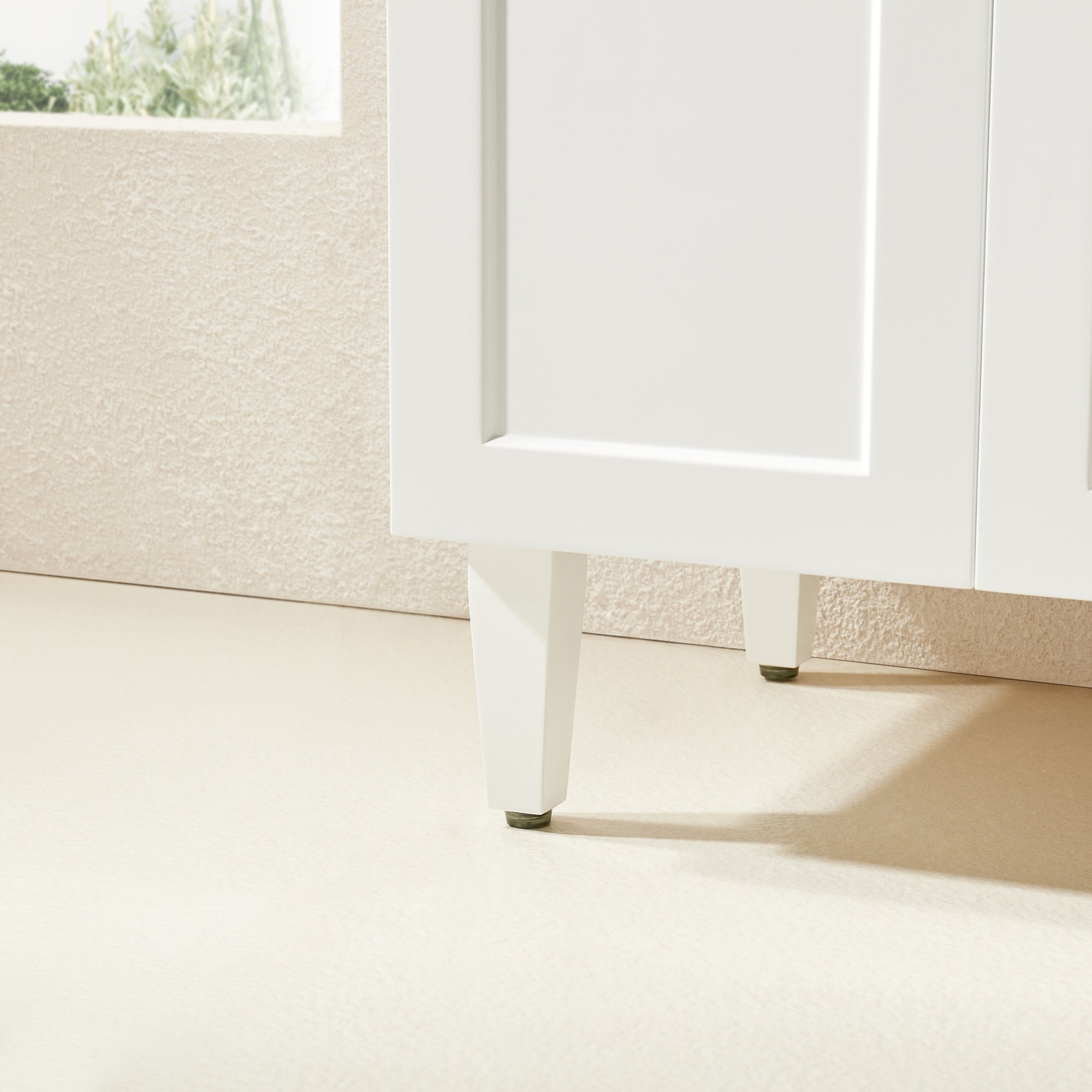 600mm Matte White Harrington PVC Floor - Standing Bathroom Vanity