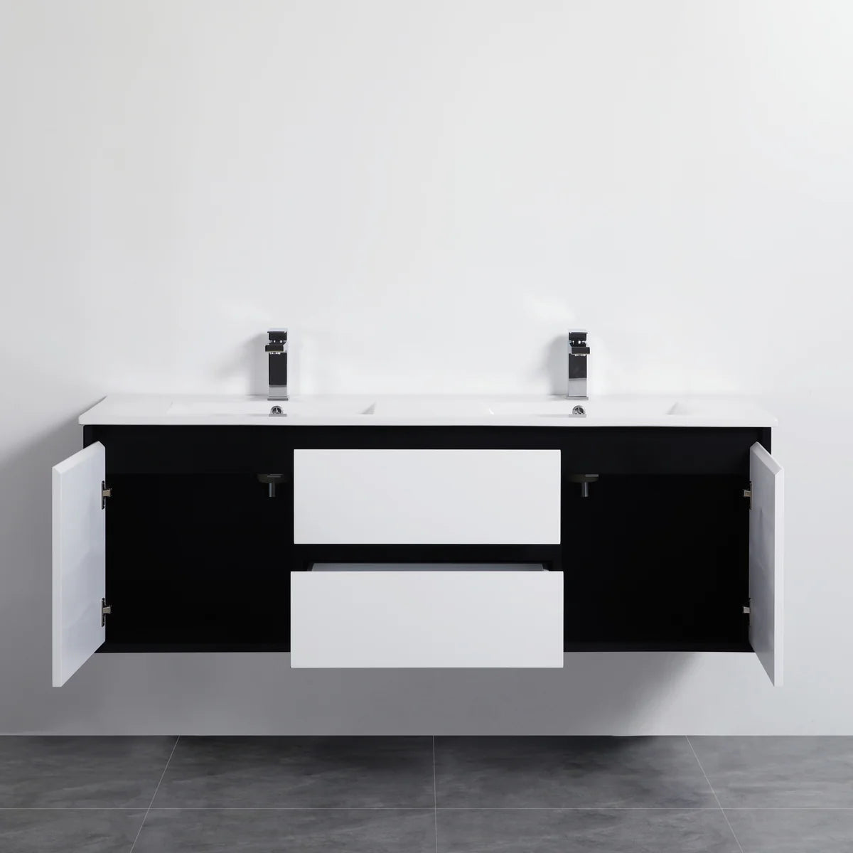 PETRA 1500mm Wall Hung Vanity (Single/Double Bowls) - Stylish & Functional