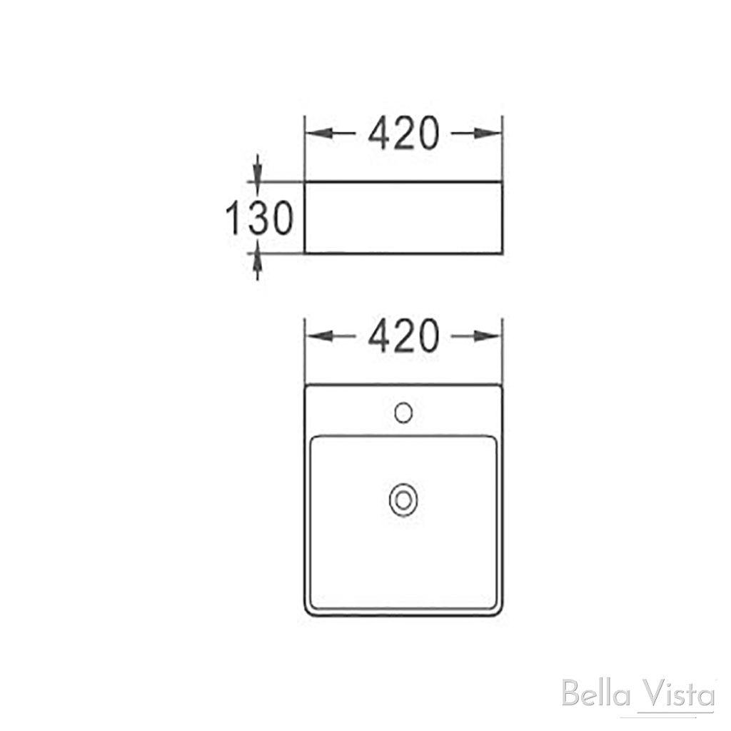 Hot Sale! Matte White 420 x 420mm Florentine Bathroom Basin for Small Spaces